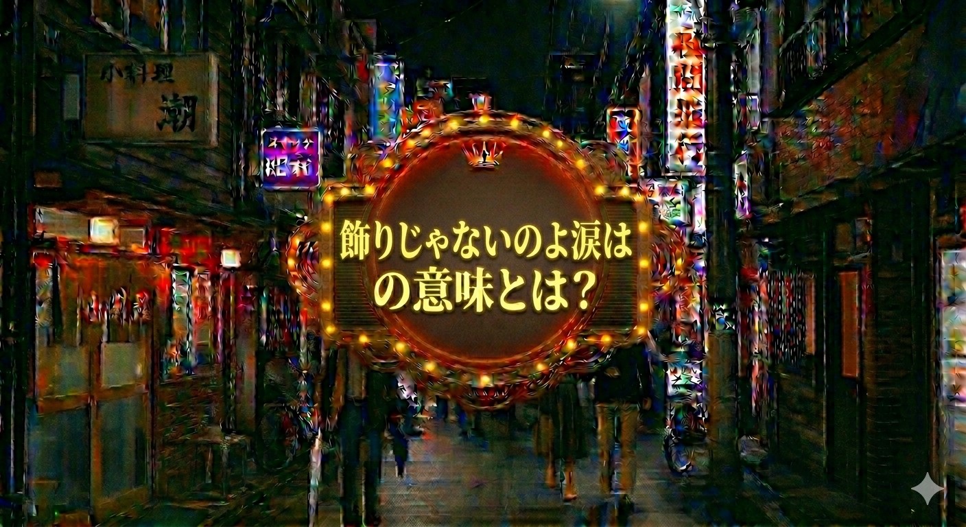飾りじゃないのよ涙は 意味